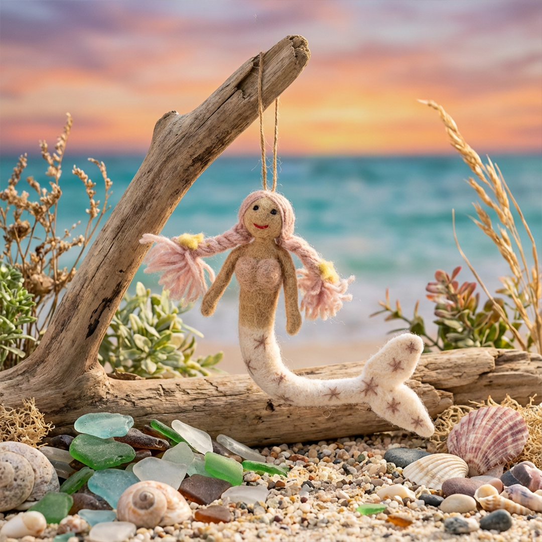 Handmade Felt Magical Mermaids Hanging Decorations