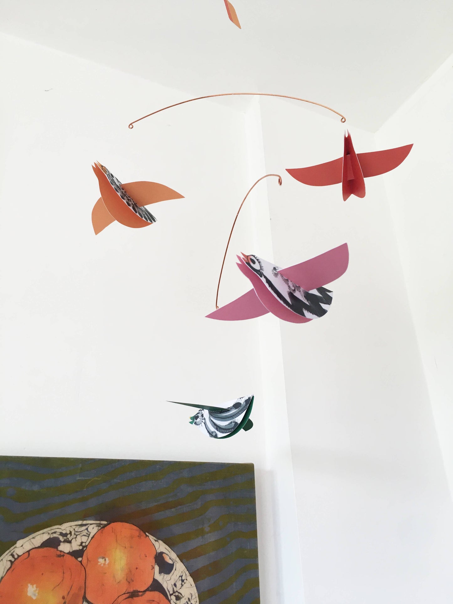Esther Kent Design - Handmade Black & White Colour Belly Birds Mobile