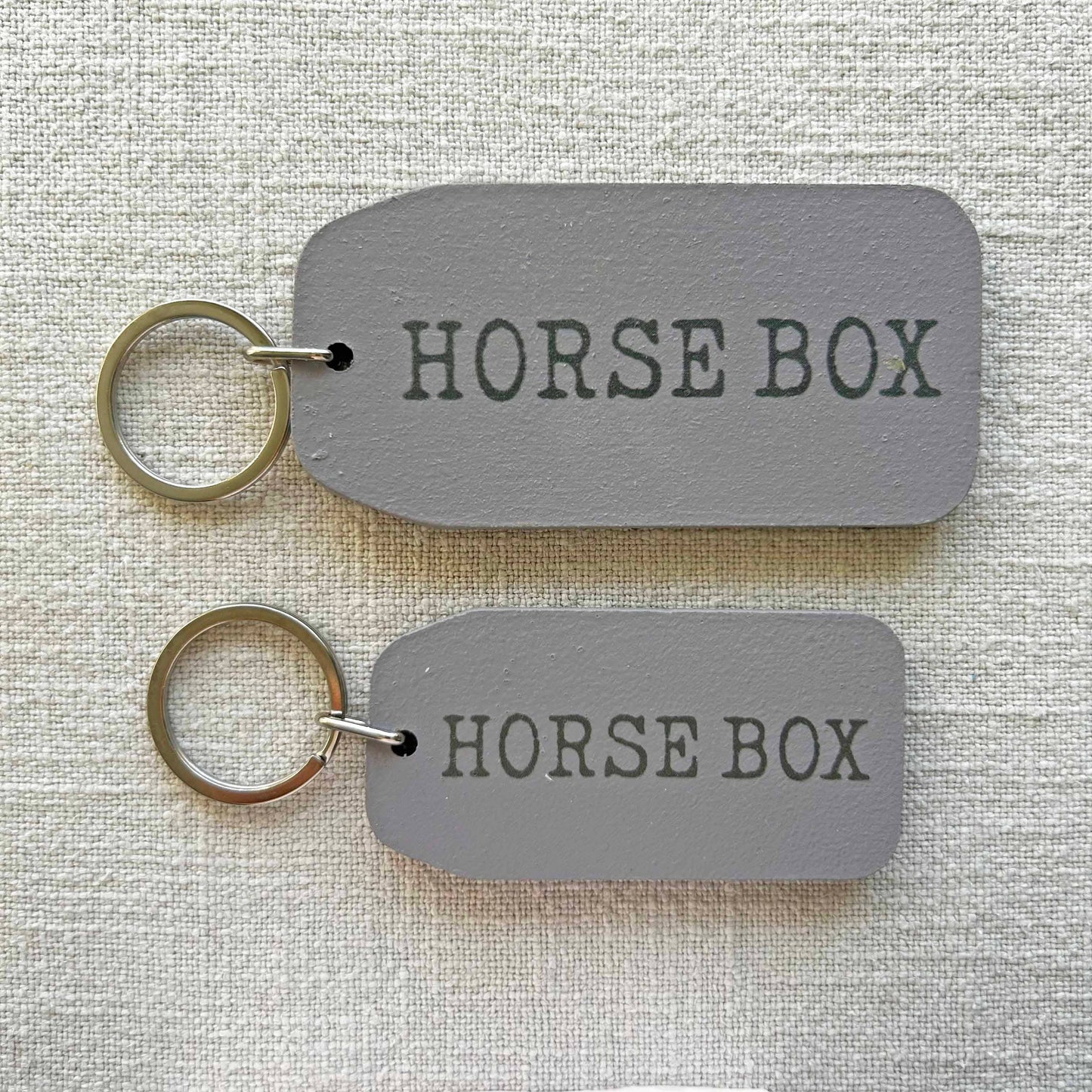 The Wooden Postcard Company - HORSE BOX Wooden Key Tag
