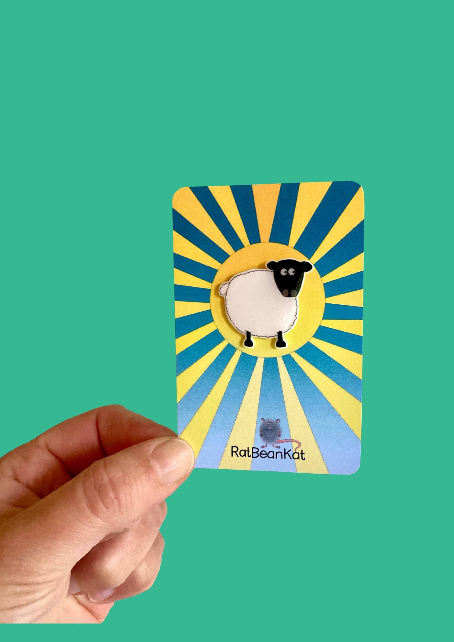 RatBeanCat - Little sheep pin badge 