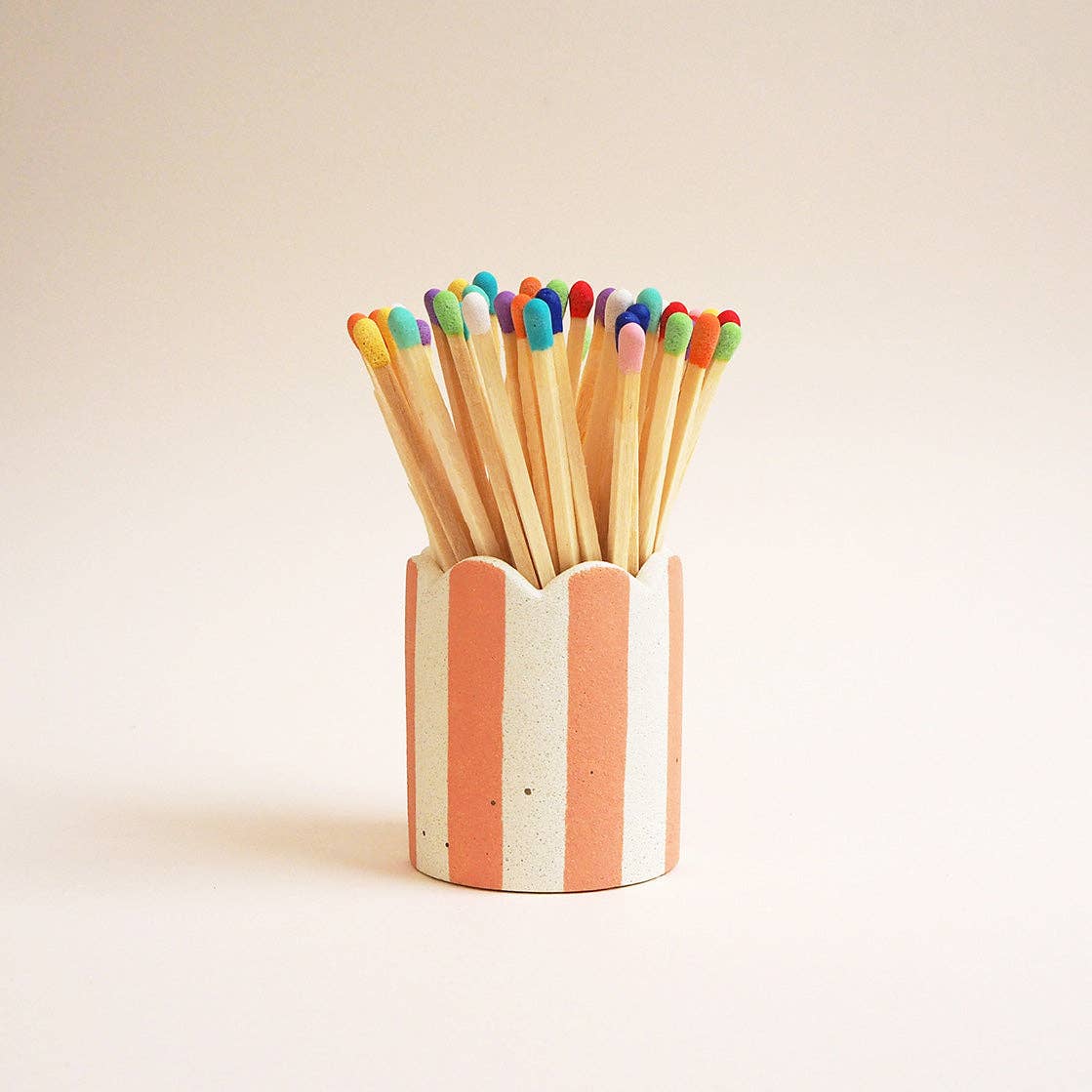 Hello Marilu Stripy Match Stick Holders