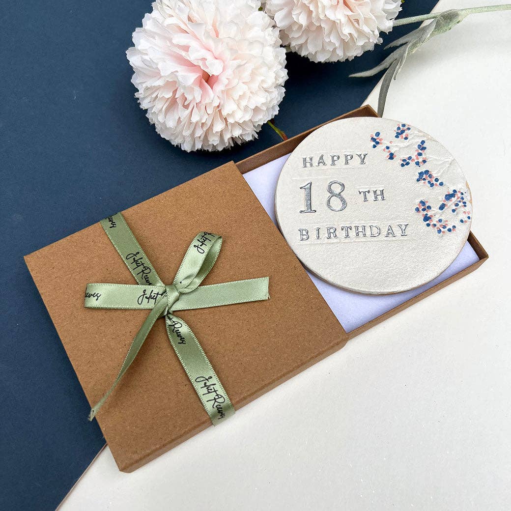 18th Birthday Floral Coaster