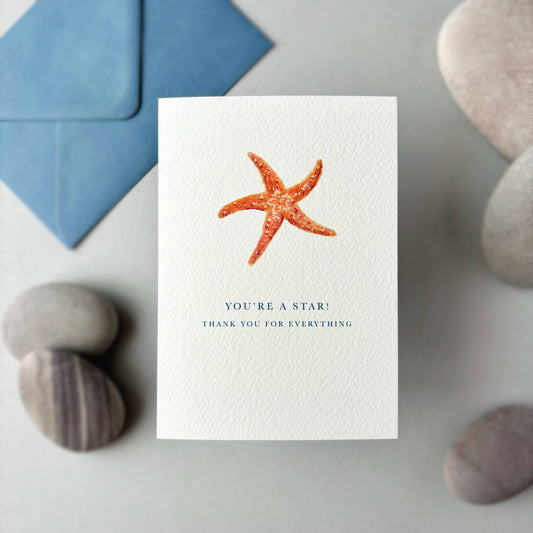 Honey & Incense - You’re a Star! Thank you Card | Seas the Day