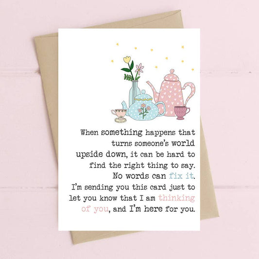 Dandelion Stationery - World Upside Down - Greetings Card