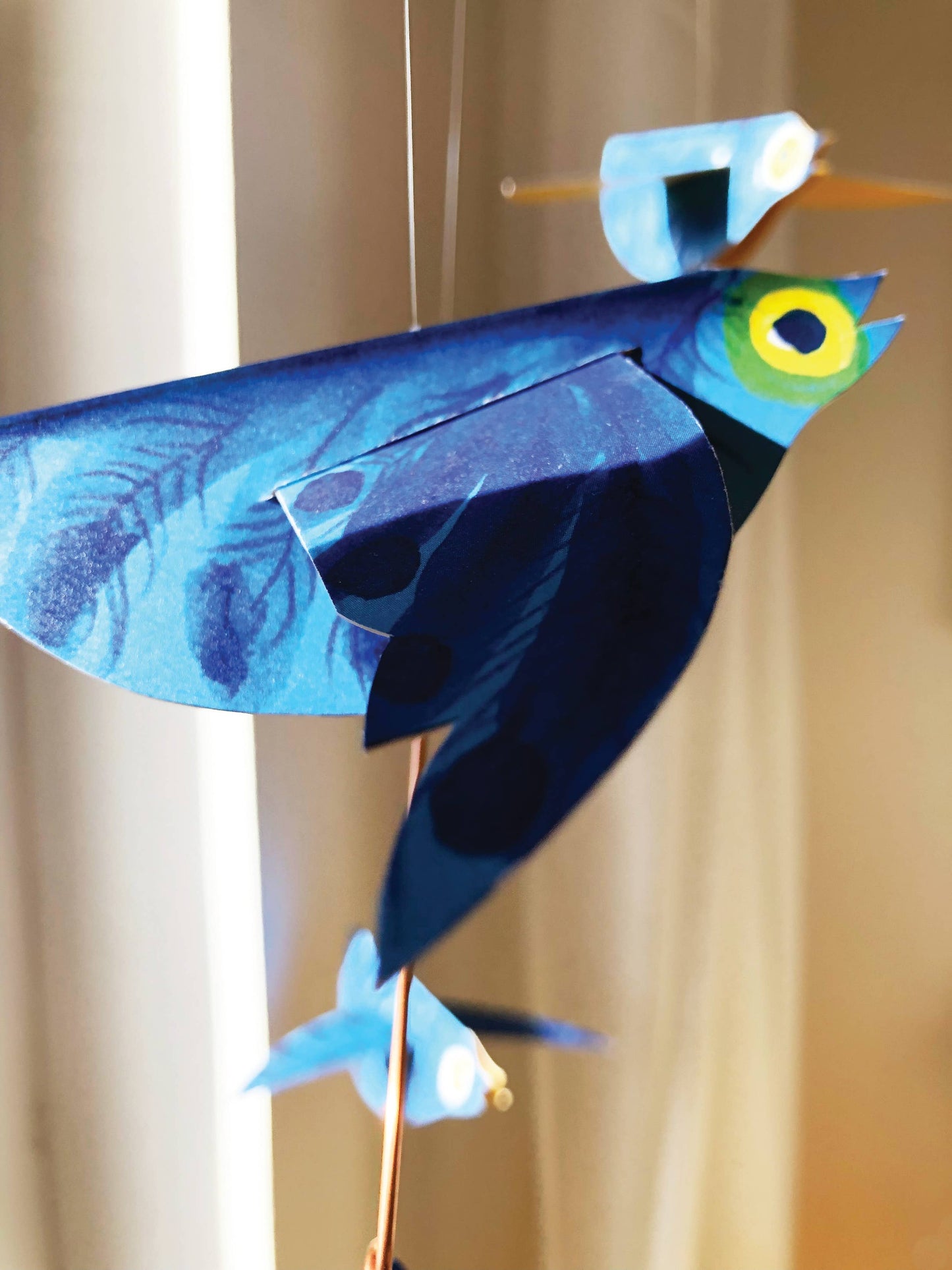 Esther Kent Design - Bluebirds Handmade Paper Birds Mobile