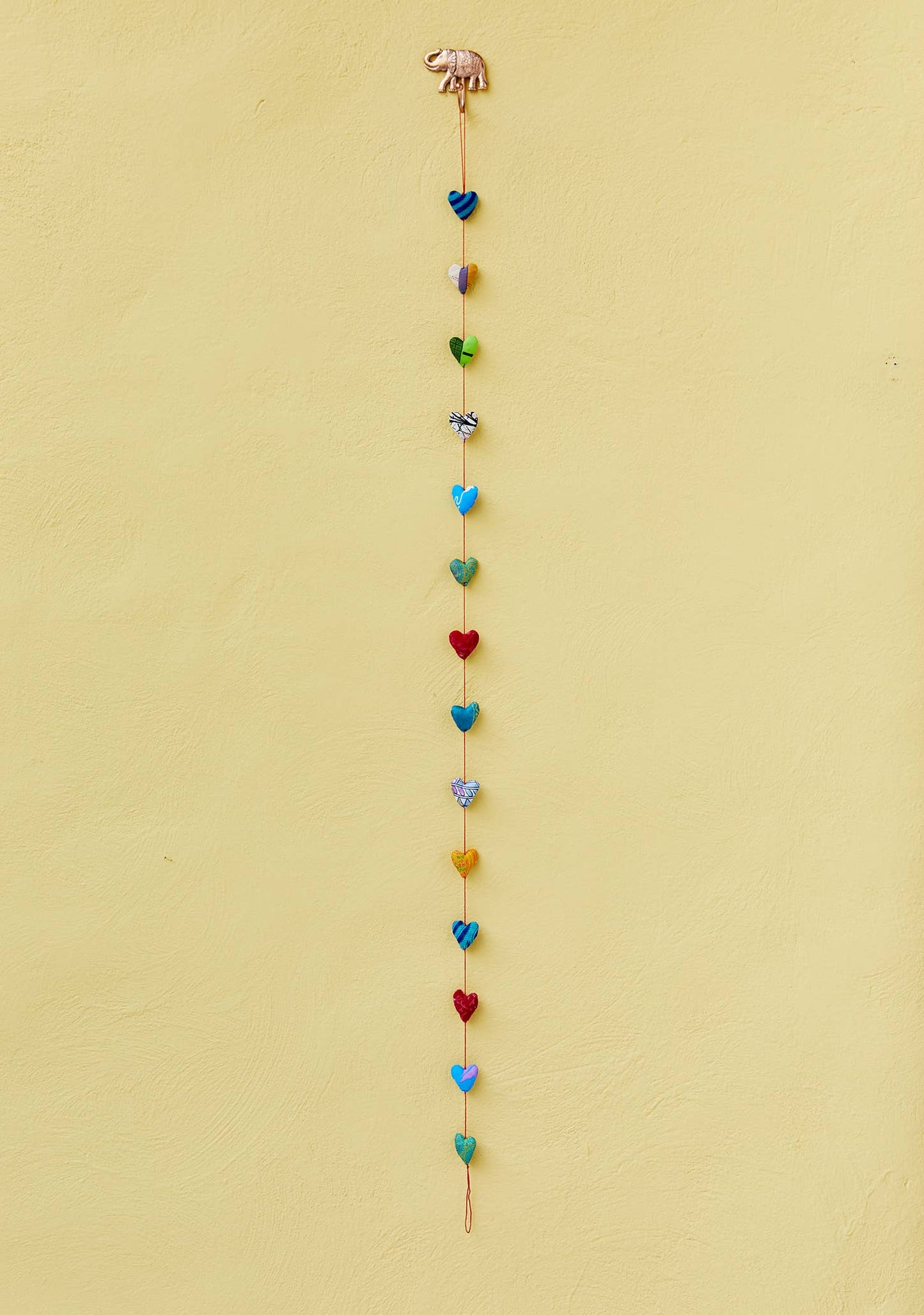 Namaste - Recycled Sari Garland - Hearts