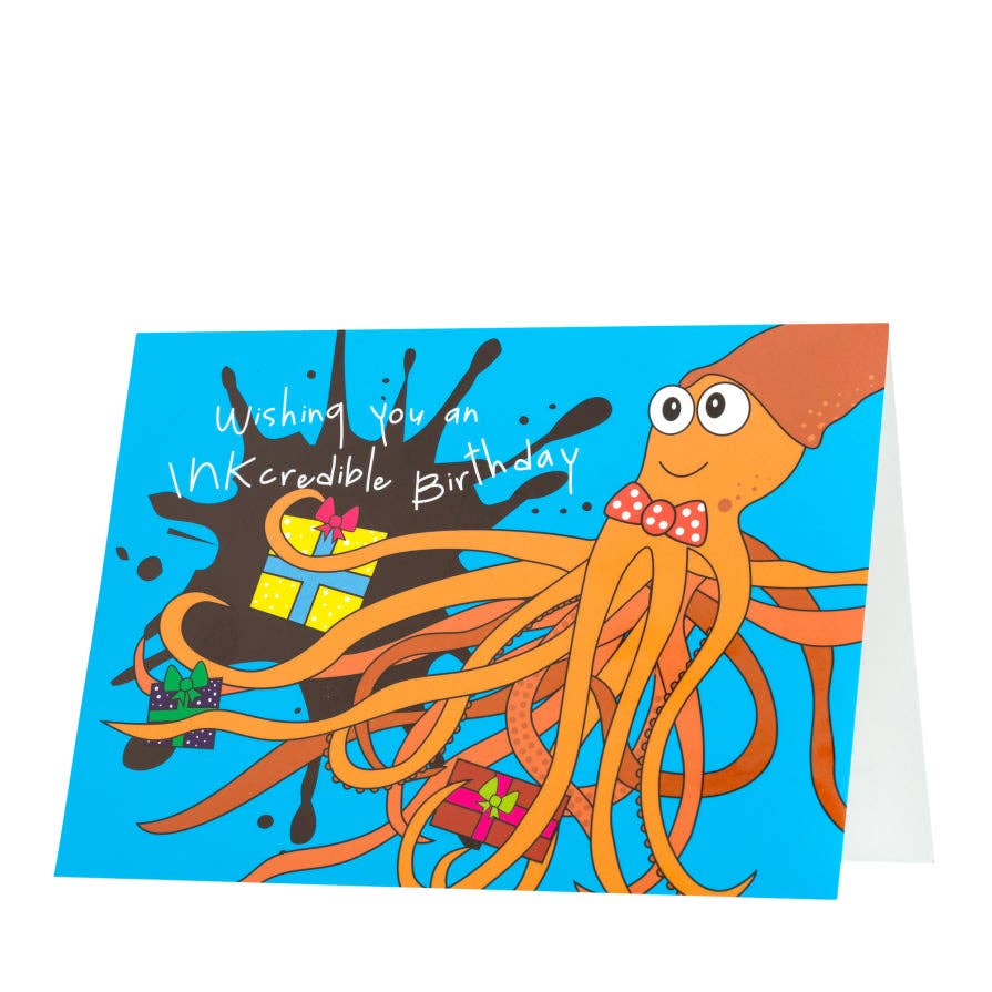 Gone Crabbing - Wishing you an Inkcredible Birthday Greeting Card