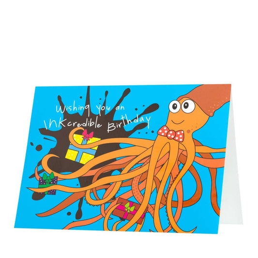 Gone Crabbing - Wishing you an Inkcredible Birthday Greeting Card