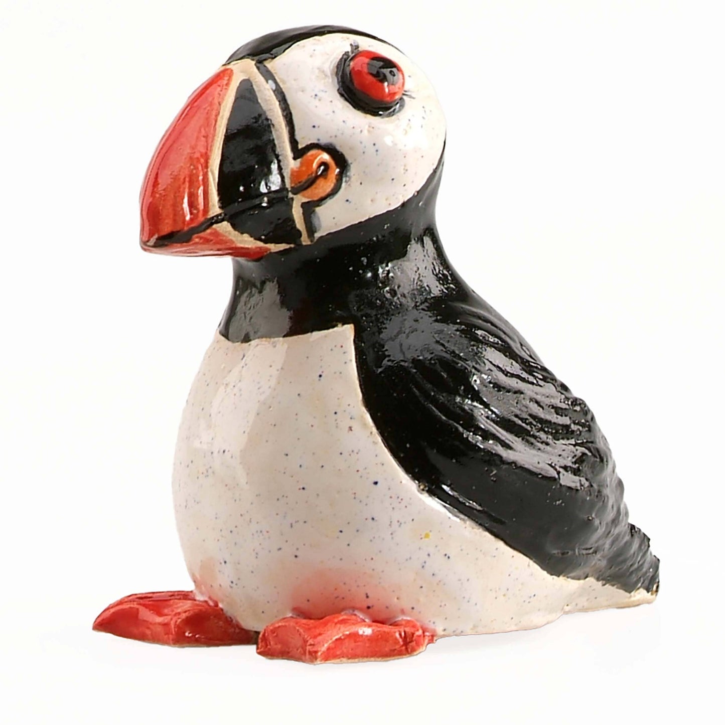 Puffin Sitting Handmade Ceramic Figurine