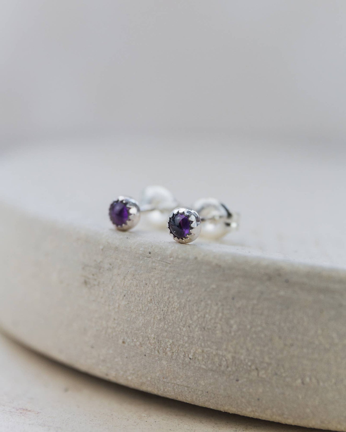 Lucy Kemp Jewellery - Sterling Silver Mini Gemstone Studs