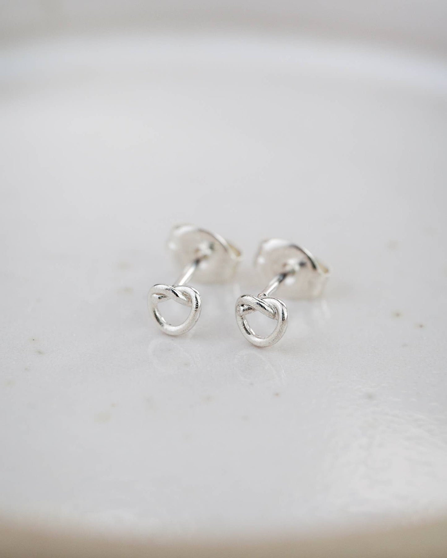 Lucy Kemp Jewellery - Sterling Silver Mini Love Knot Studs
