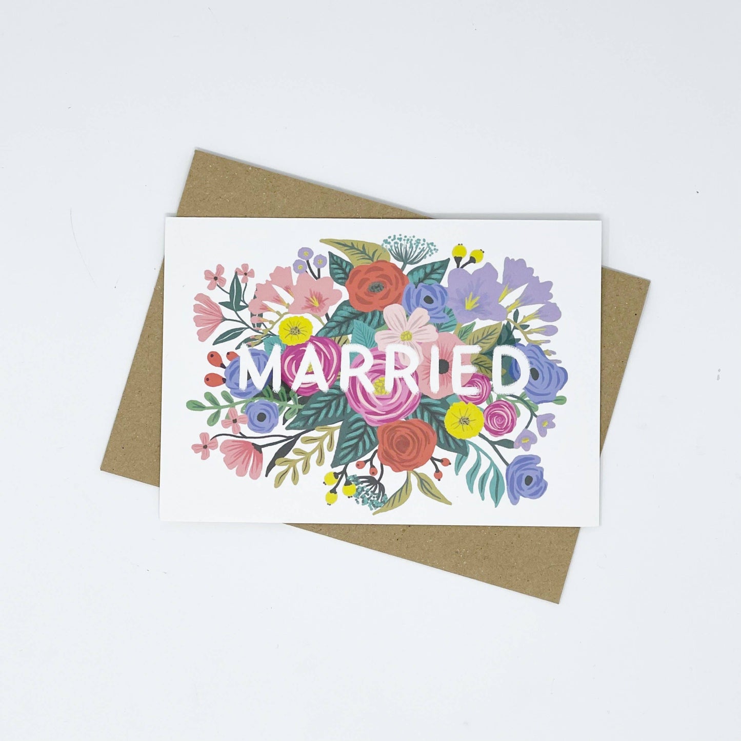 Lomond Paper Co - Married Floral Wedding card