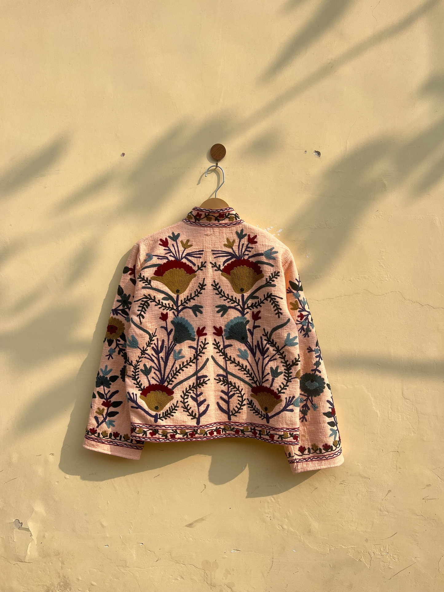 Boho Suzani Jackets, Hand Embroidered Cotton Velvet Quilted