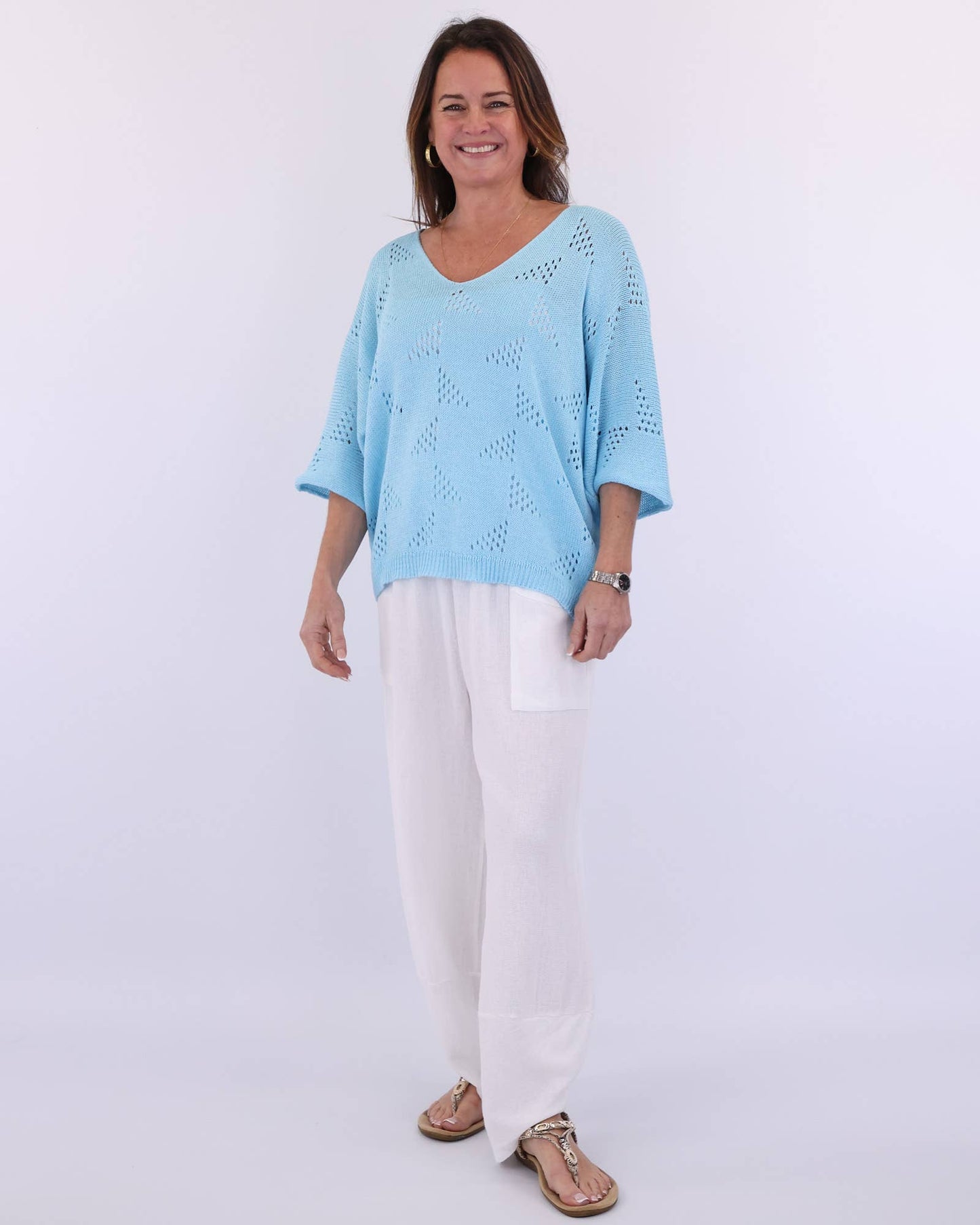 Cadenza Italy Ltd - Cotton Blend Patterned Tunic