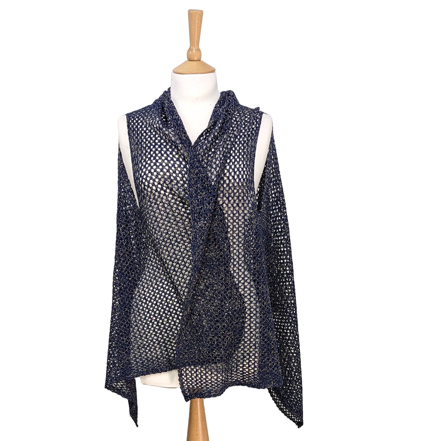 Black Ginger - Klotho - Knit Sleeveless Jacket - Midnight Blue (65x160cm)