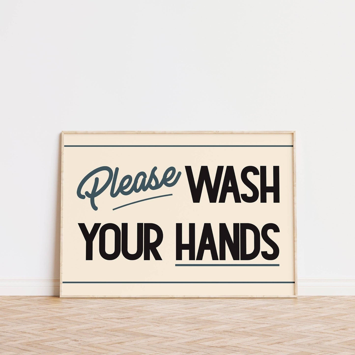 Lune Club - Please Wash Your Hands Retro Print