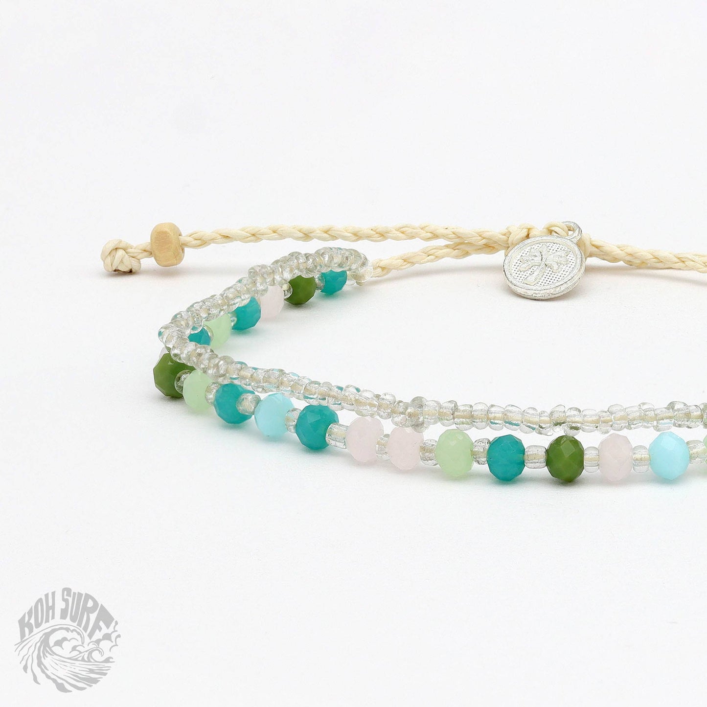 Pineapple Island -  Kanawa Beach Beaded Bracelet, Surf Bracelet by Koh Surf : Spring Tones