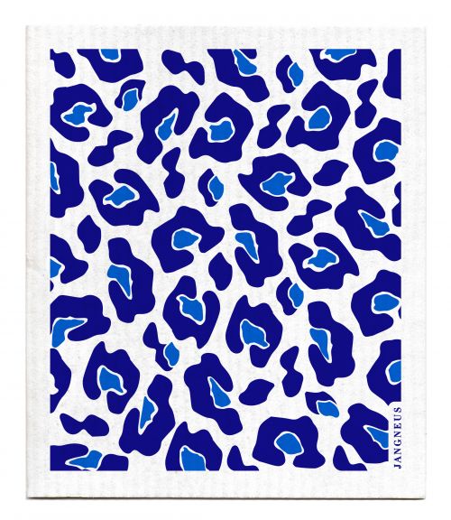 Blue Leopard Dishcloth