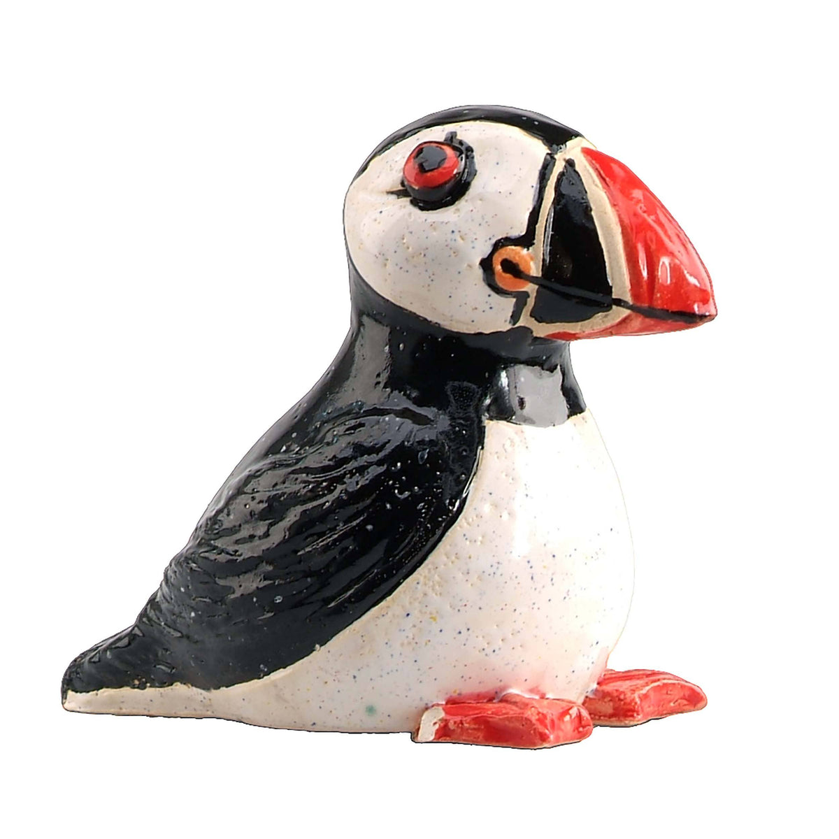 Puffin Sitting Handmade Ceramic Figurine