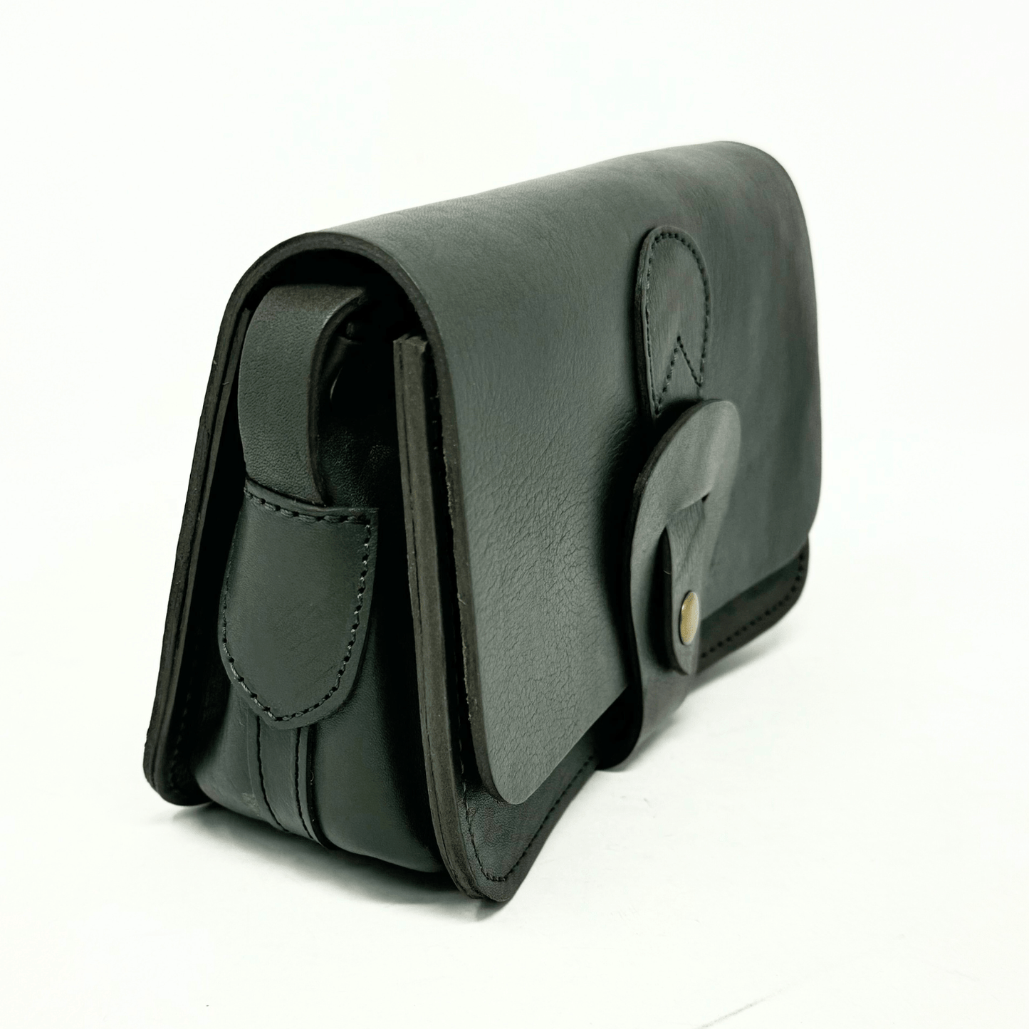 Noah Leather Wallet Crossbody – Handmade Full-Grain Leather - green