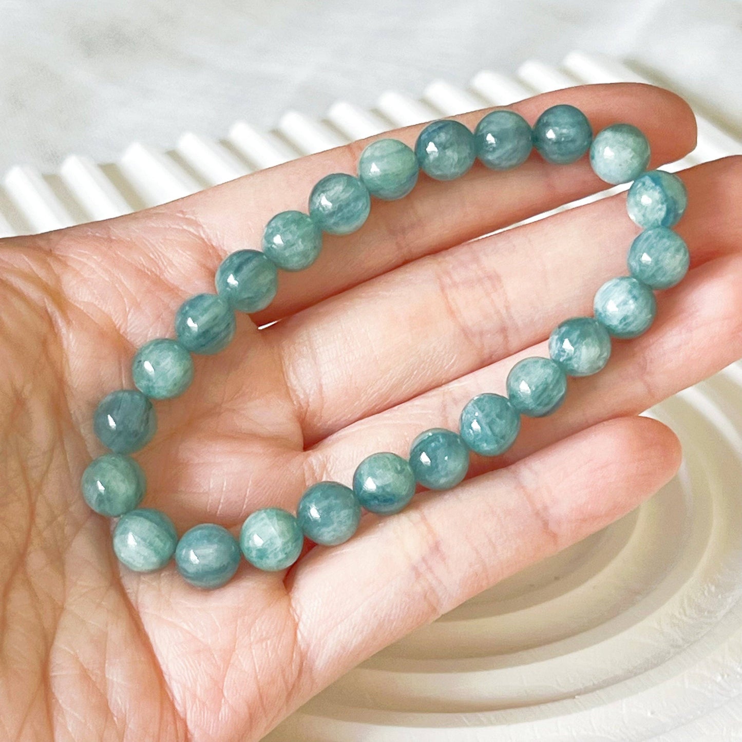 Ninaouity - Heart Chakra Green Kyanite Crystal Bracelet