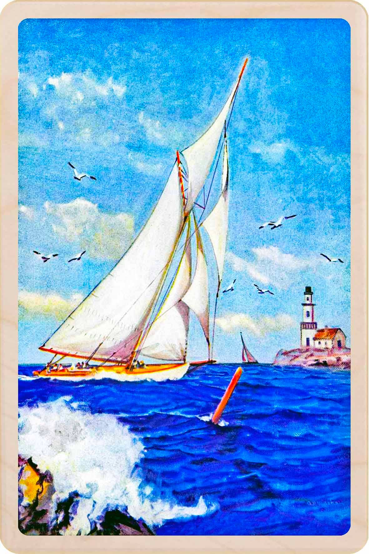 The Wooden Postcard Company - Sailing - Eco-friendly postcard