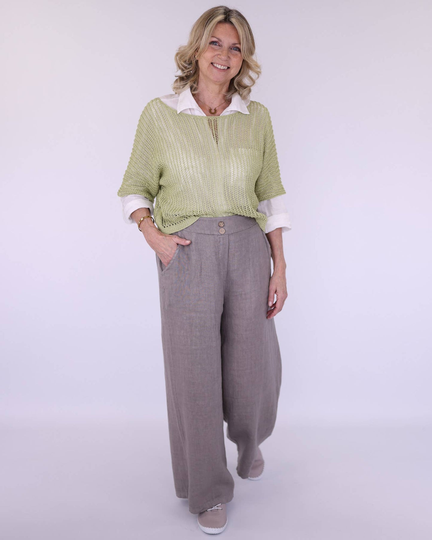 Cadenza Italy Ltd - Cotton Blend Loose Knit Tunic