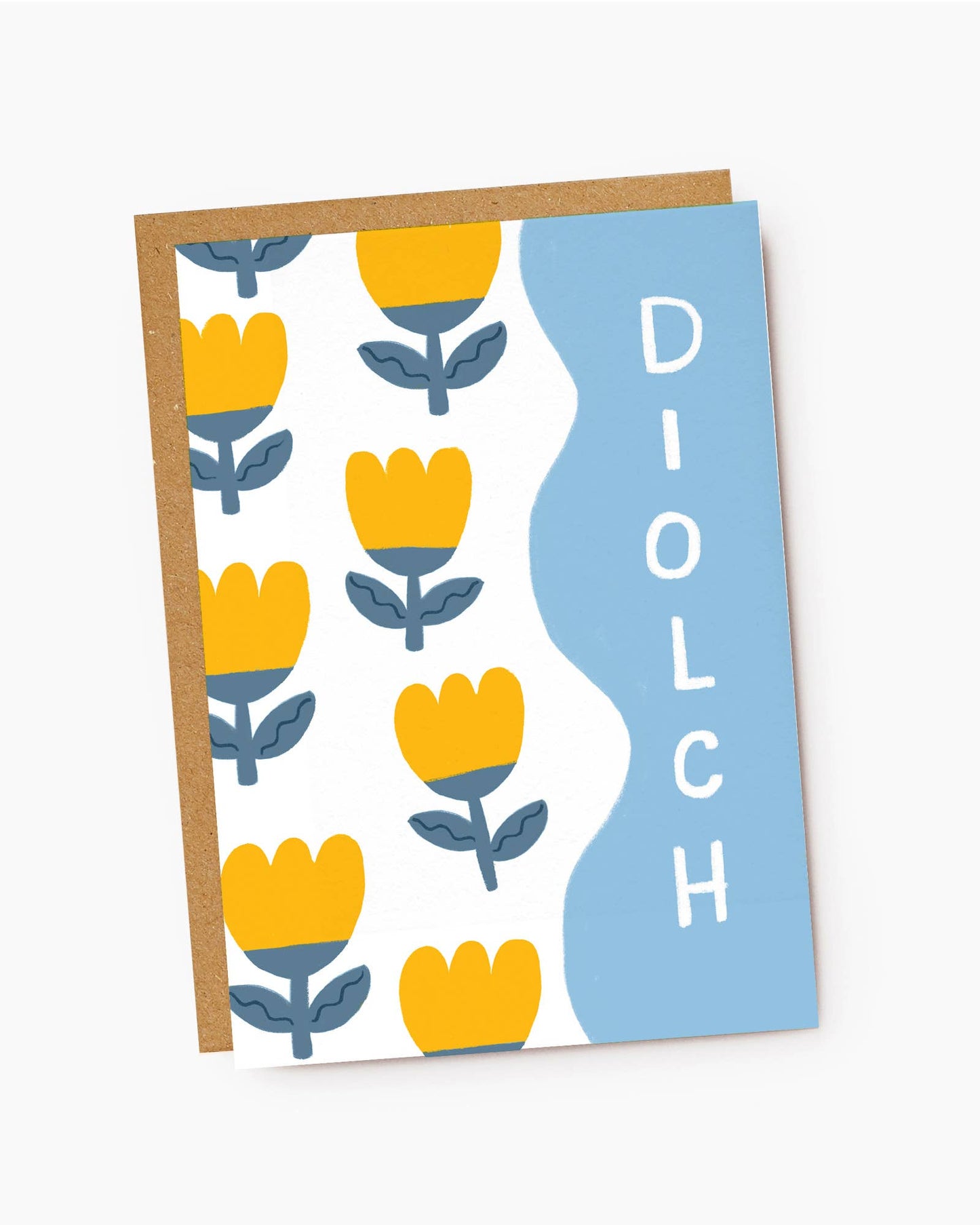 Diolch Tulip Welsh Language Thank You Card
