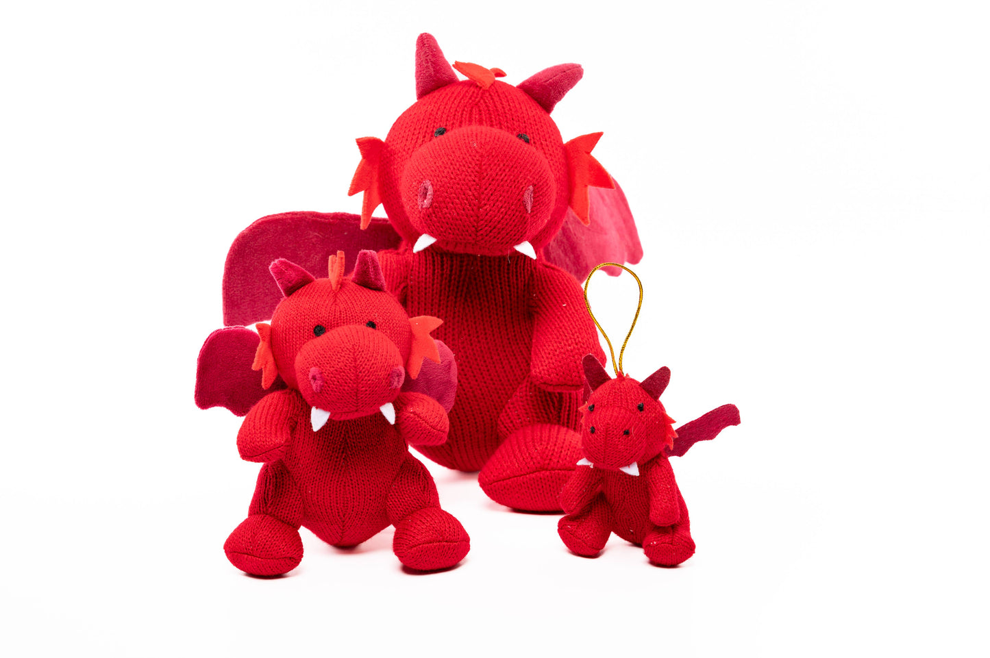 Red Dragon Hanging Decoration, Knitted