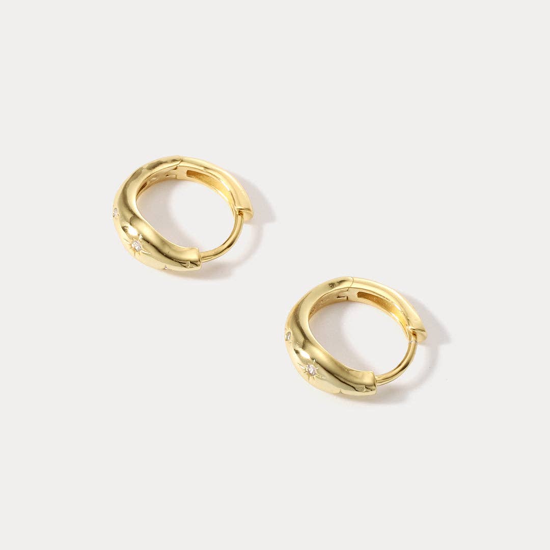 Verdivine - Octagram Star Hoop Earrings