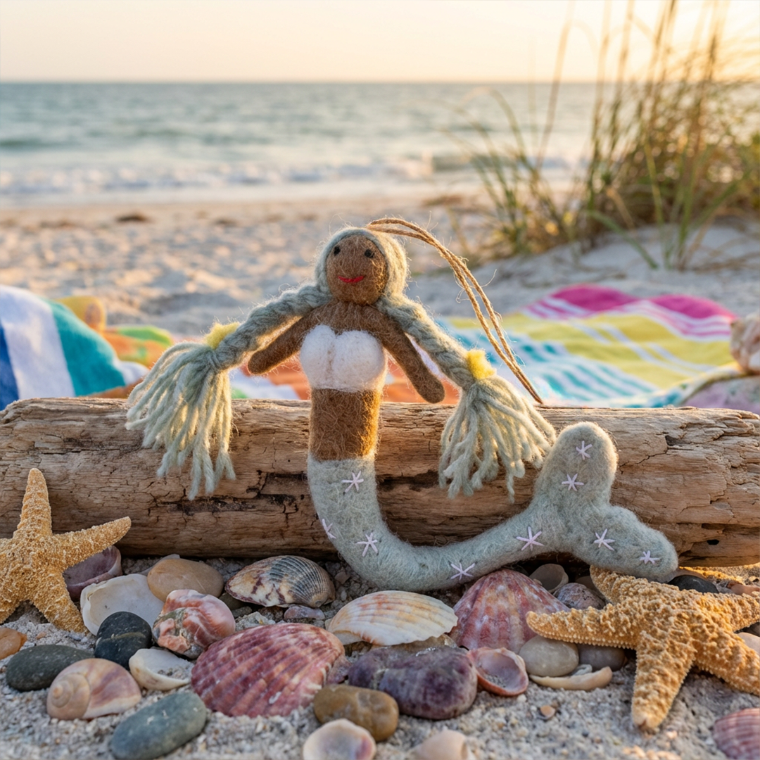 Handmade Felt Magical Mermaids Hanging Decorations