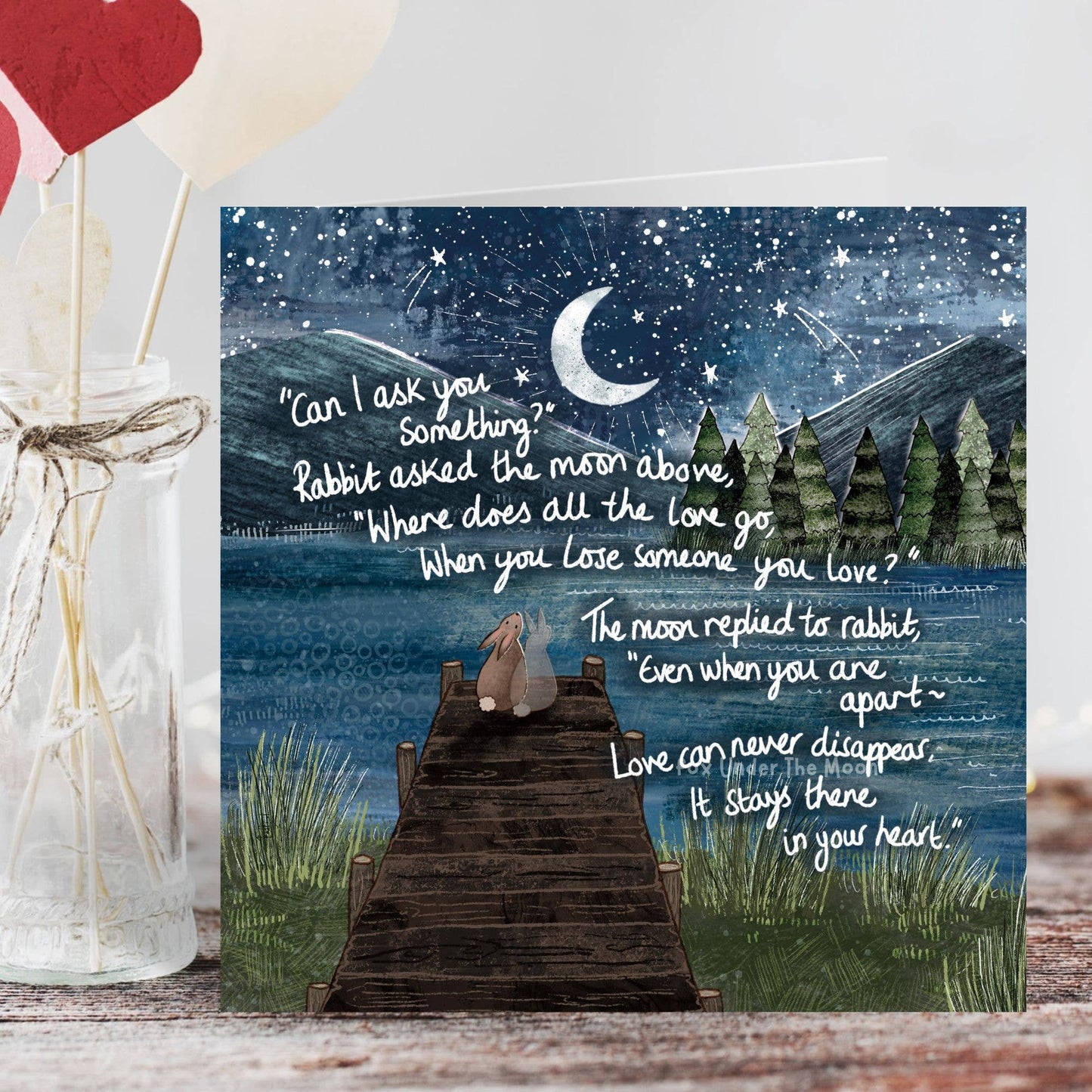 'Apart' - Foiled Greeting Card by Fox Under The Moon