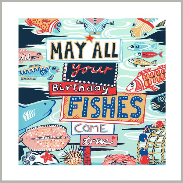 Port & Lemon - Birthday Fishes Greetings Card