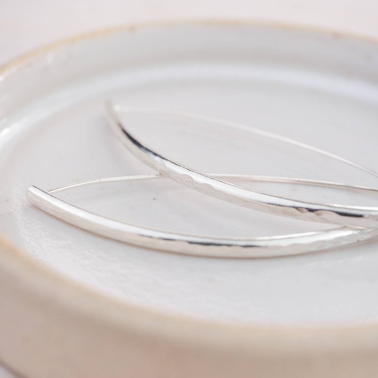 Lucy Kemp - Sterling Silver Long D Earrings