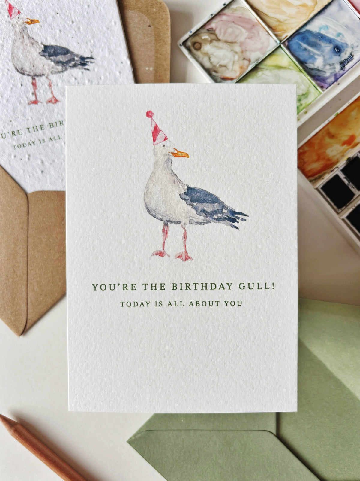 Honey & Incense - Birthday Gull Card | Quacking Puns