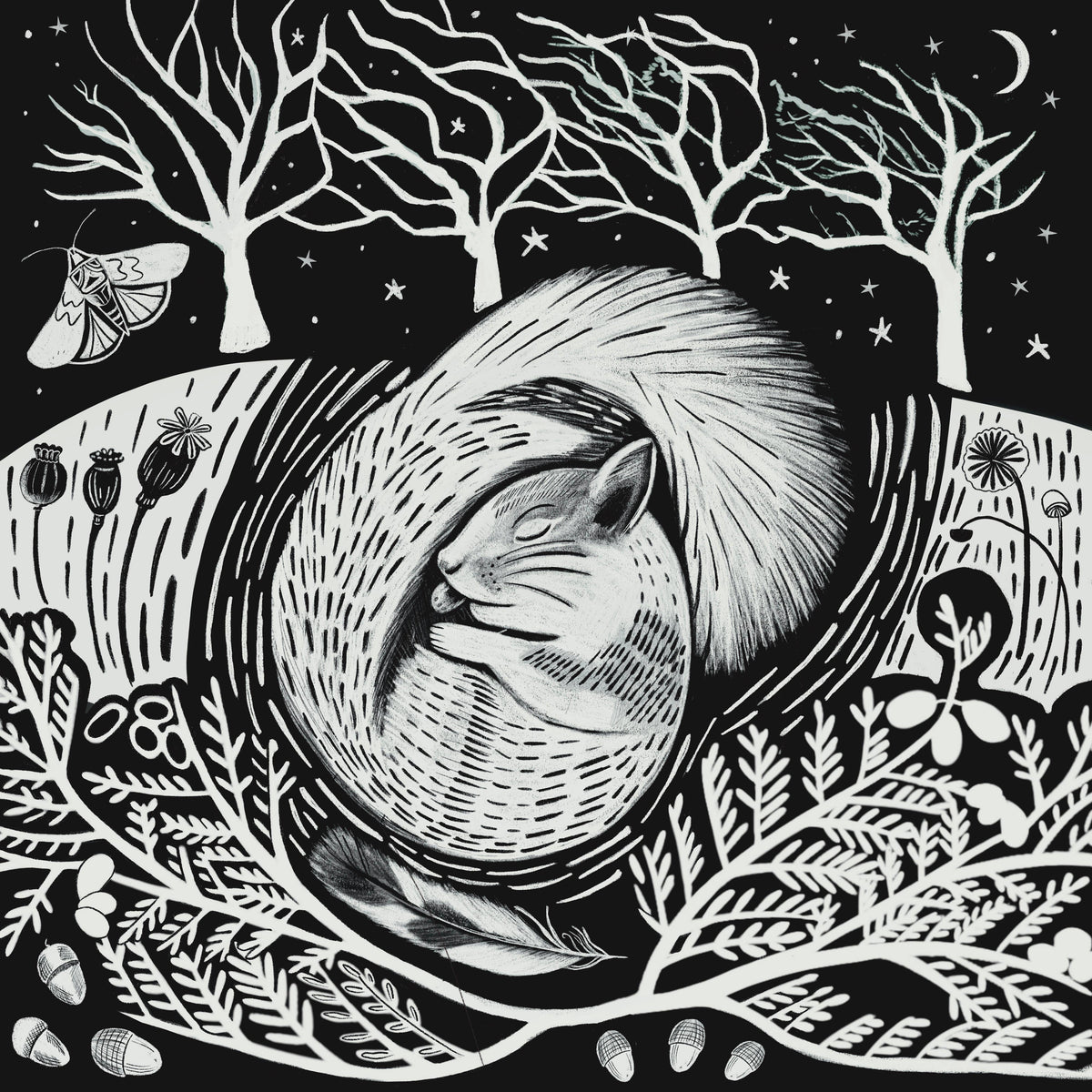 Glitter & Earth - Autumn  squirrel
