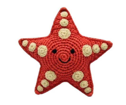 Best Years Ltd - Starfish Baby Rattle, Fair Trade Crochet Organic Cotton