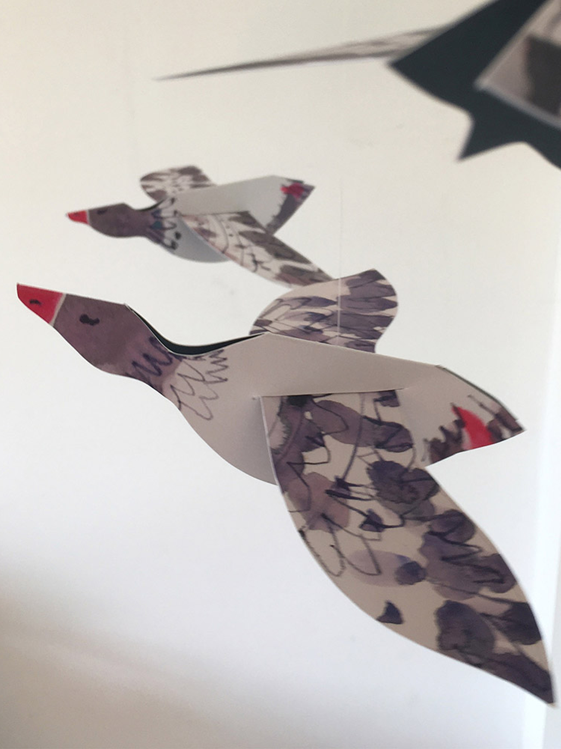 Esther Kent Design - Three Geese Handmade Paper Mobile