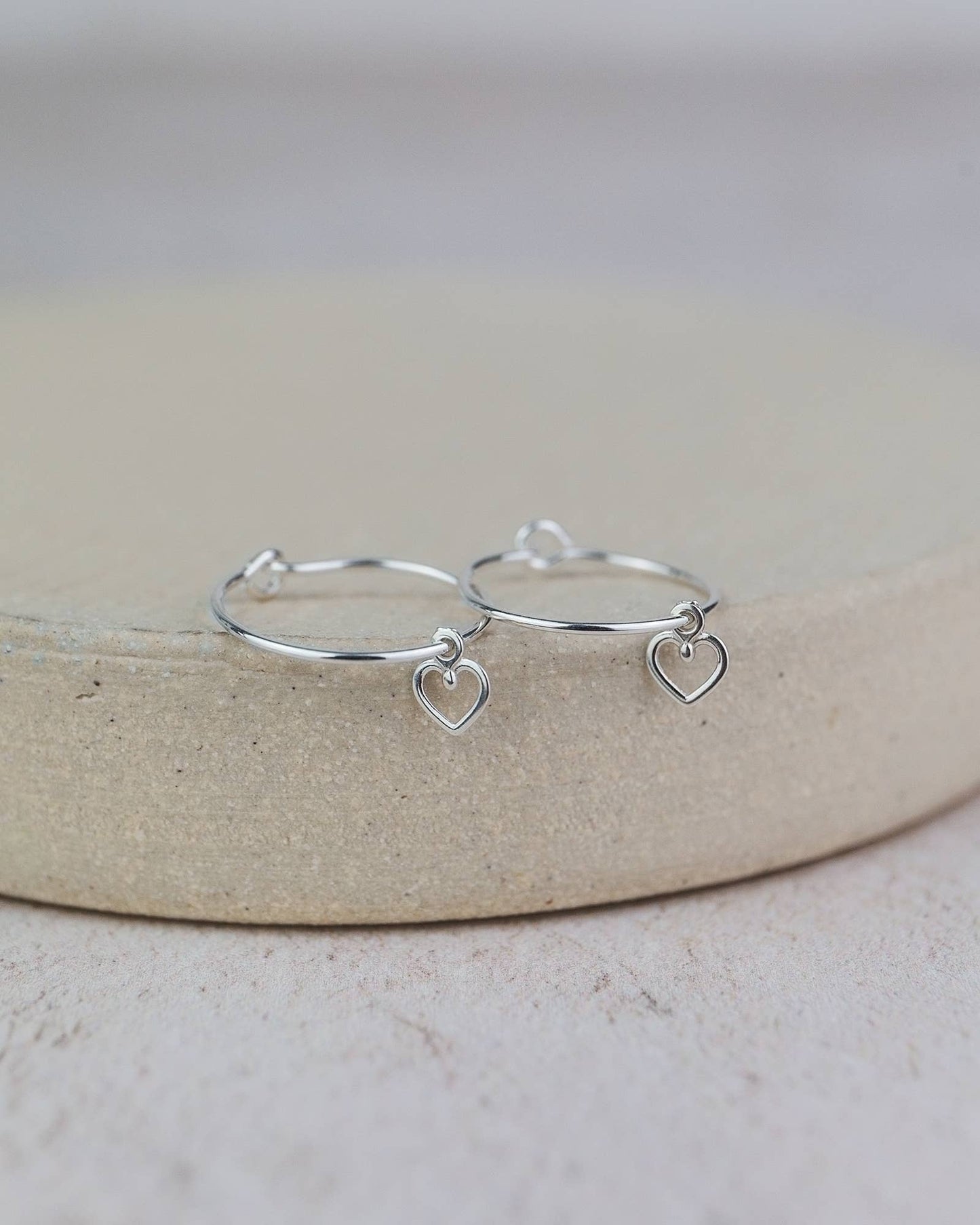 Lucy Kemp - Sterling Silver Charm Hoops