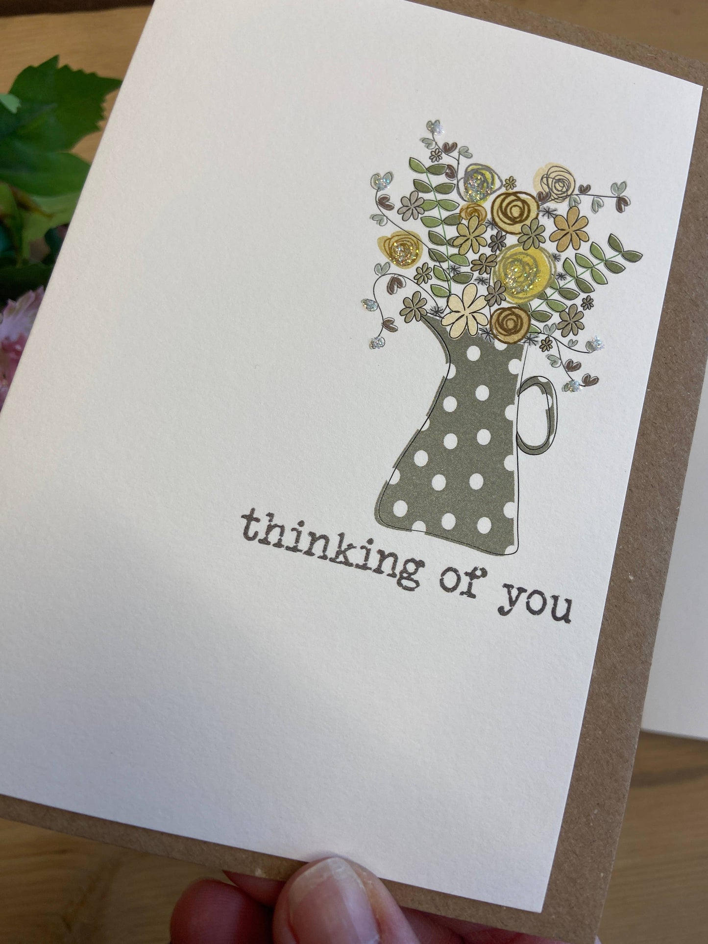 Thinking of You - Grey Flower Jug