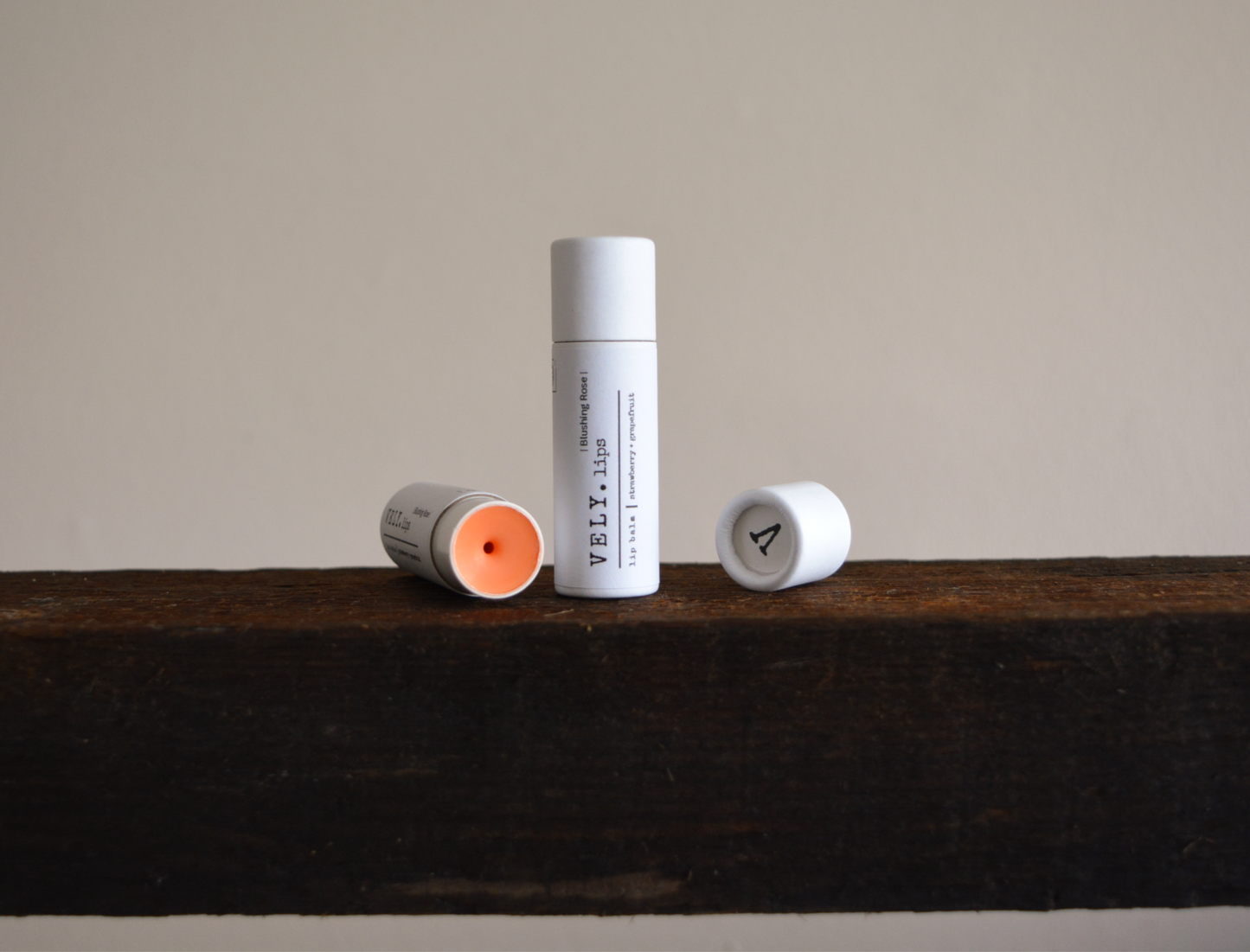 The Vely Soapery - Natural Tinted Lip Balm "Blushing Rose" with Grapefruit