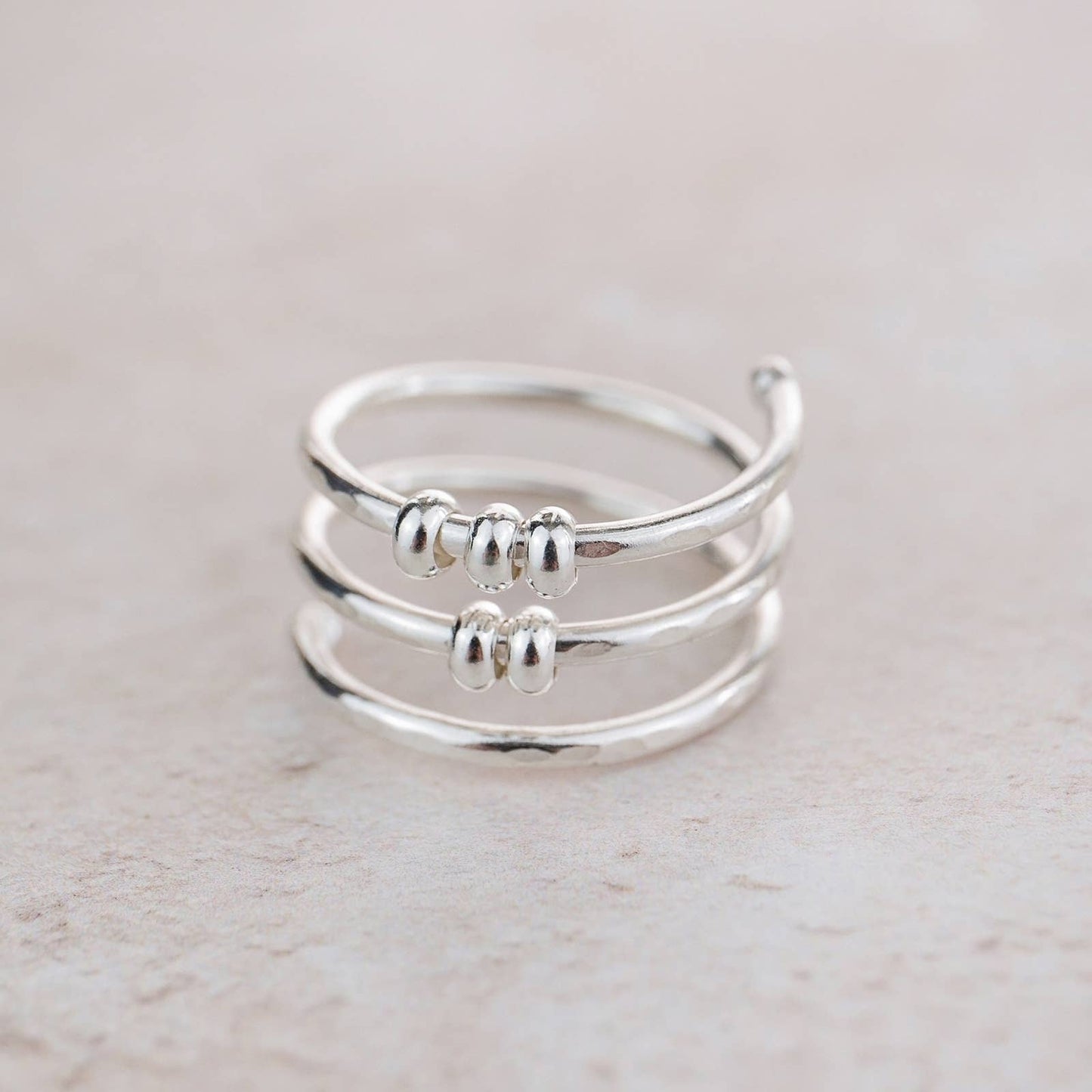 Lucy Kemp - Sterling Silver Beaded Fidget Ring