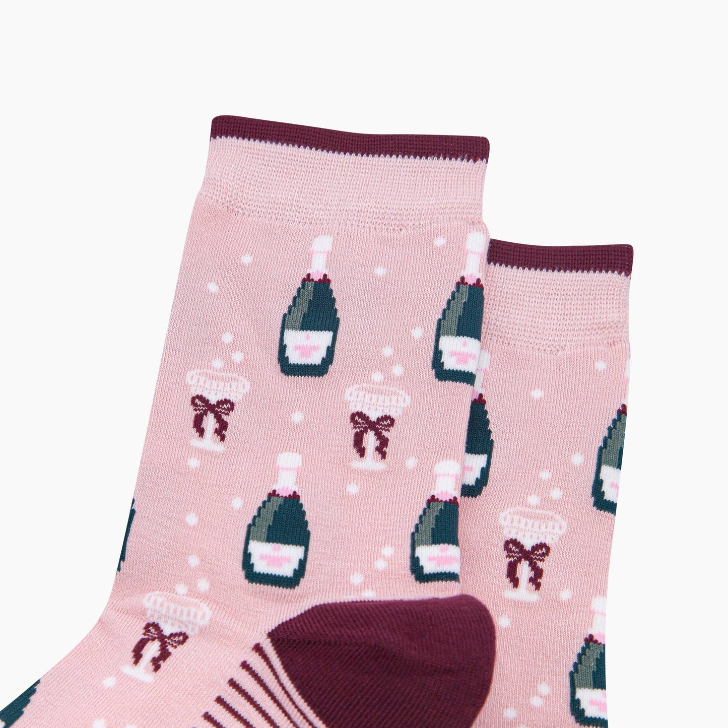 Champagne Women's Bamboo Socks in Soft Pink