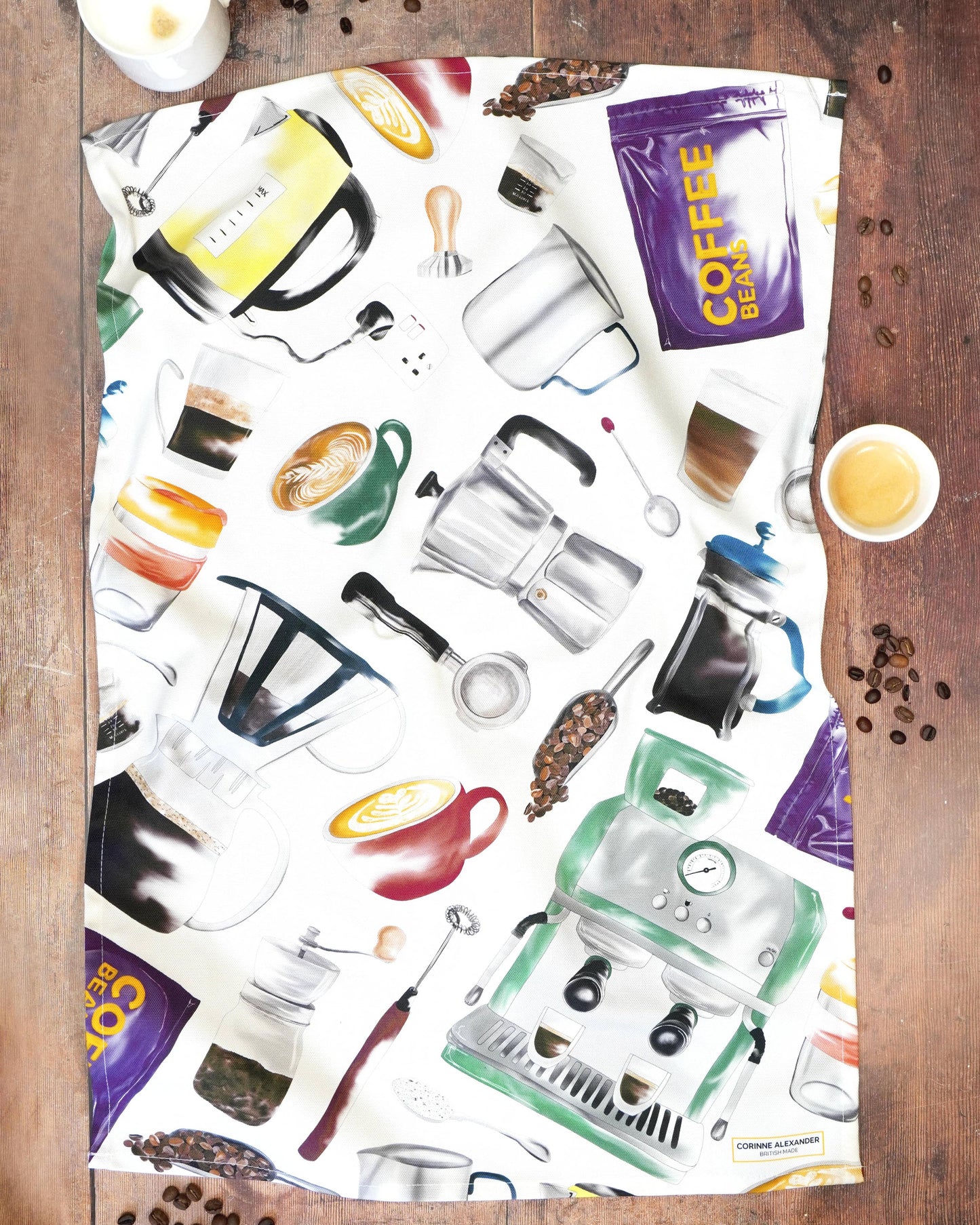 But First, Coffee Tea Towel - 100% Cotton - Kitchen