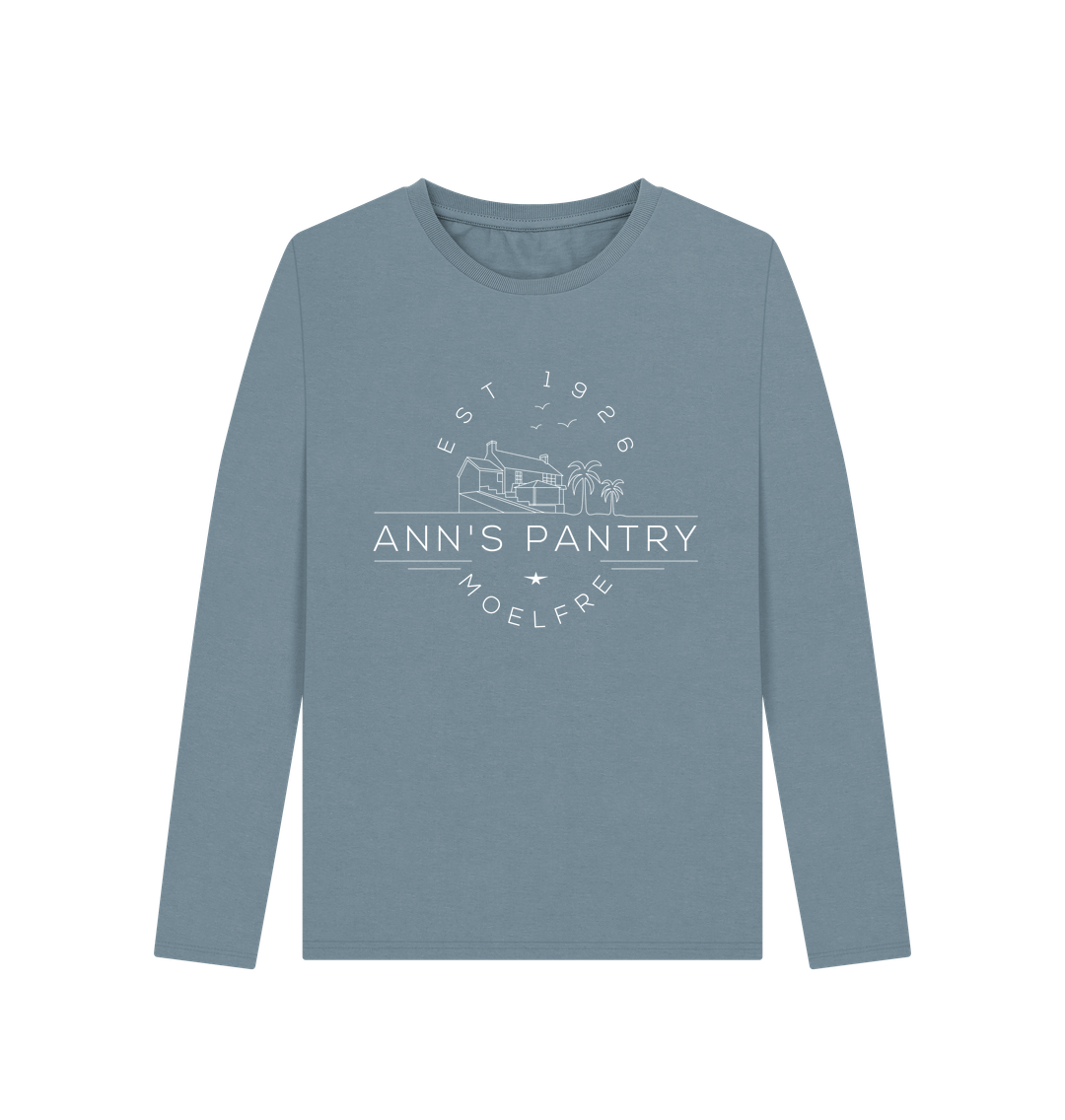 Stone Blue Ann's Pantry Long sleeved ladies top Logo 1