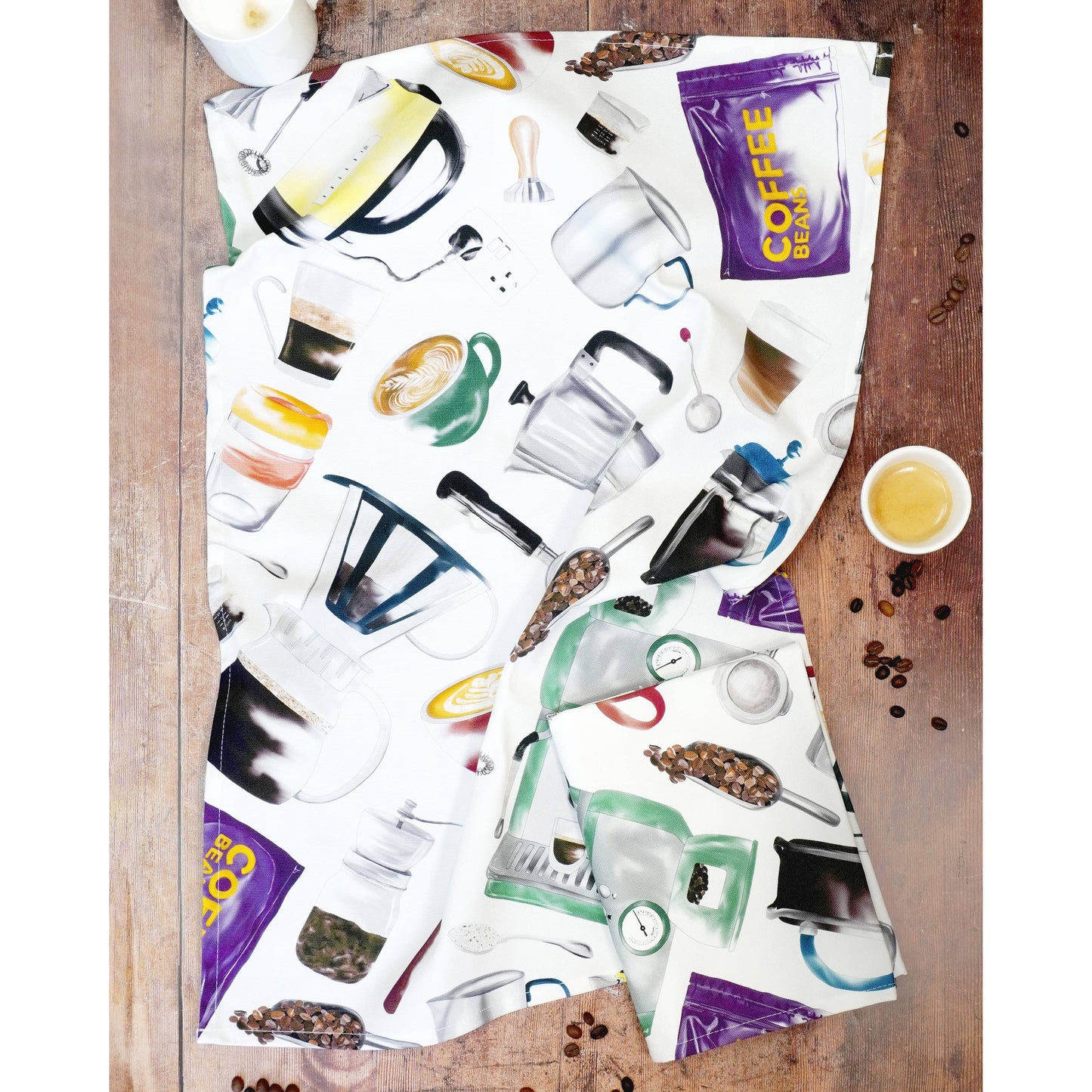 But First, Coffee Tea Towel - 100% Cotton - Kitchen