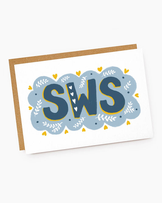 Sws Welsh Language Friendship - Love Card 
