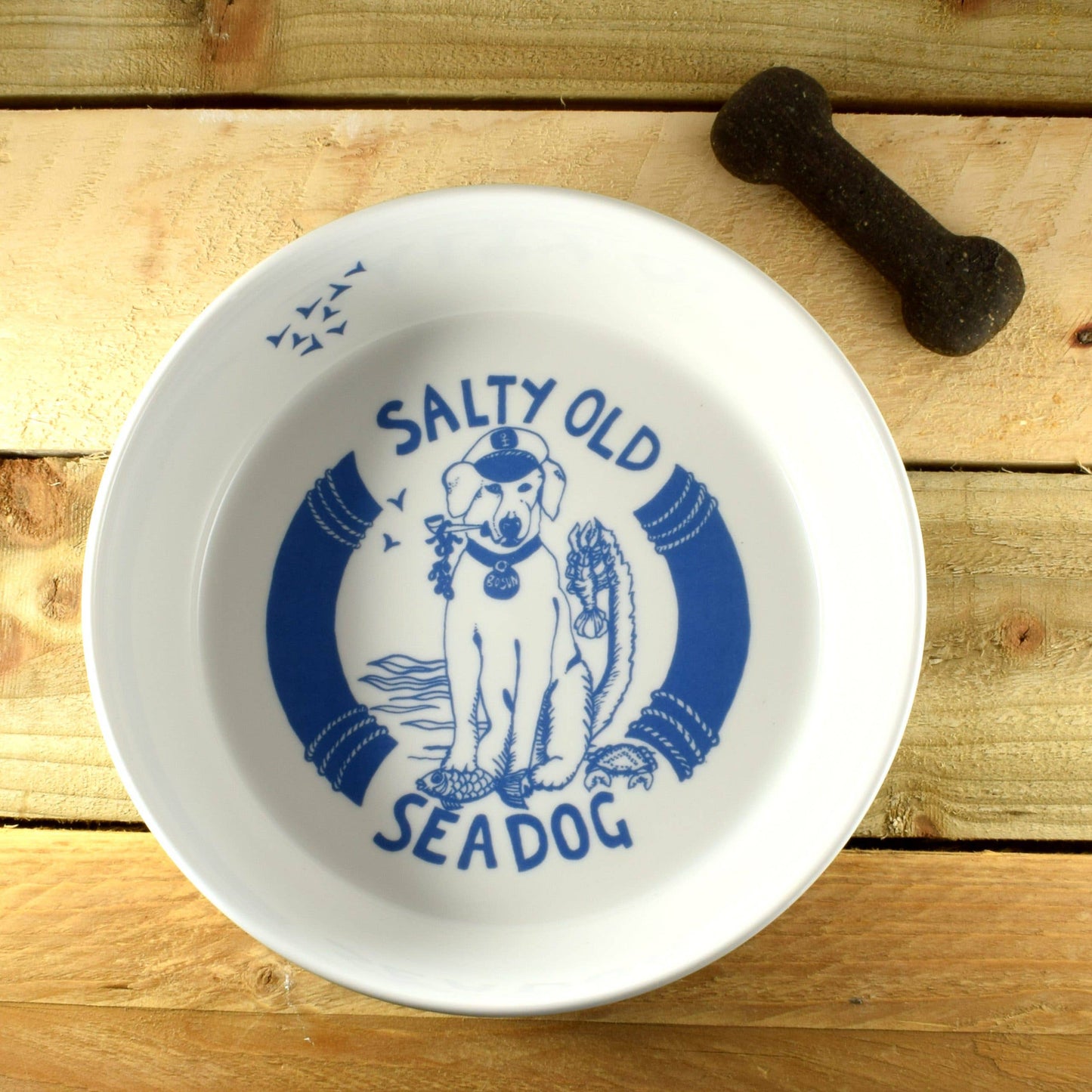Port & Lemon - Salty Old Sea Dog Hand Decorated Dog Bowl