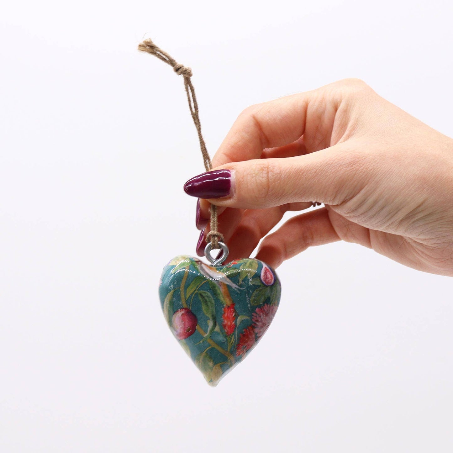 Decor Wood Hearts -  Bird & Floral (24)