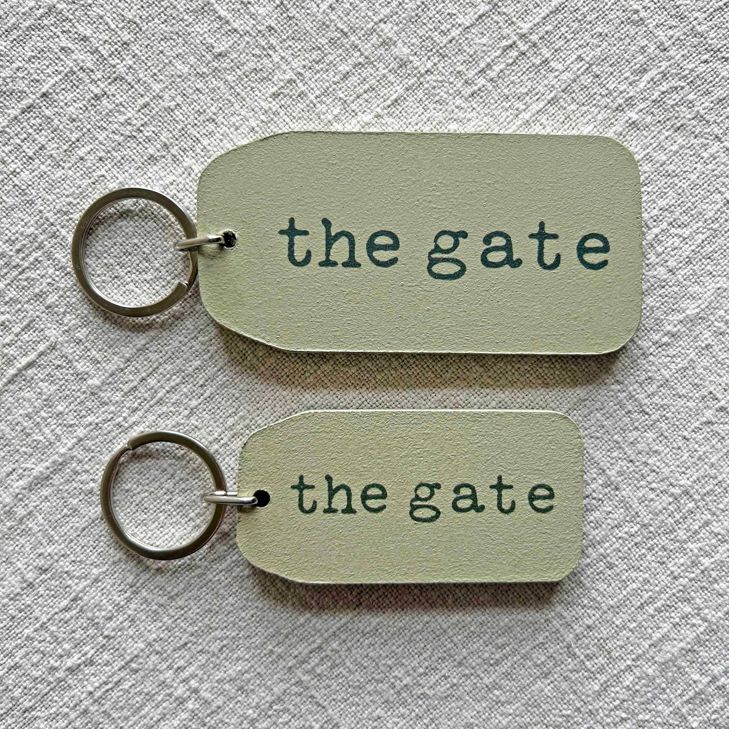 The Wooden Postcard Company - THE GATE Wooden Key Tag